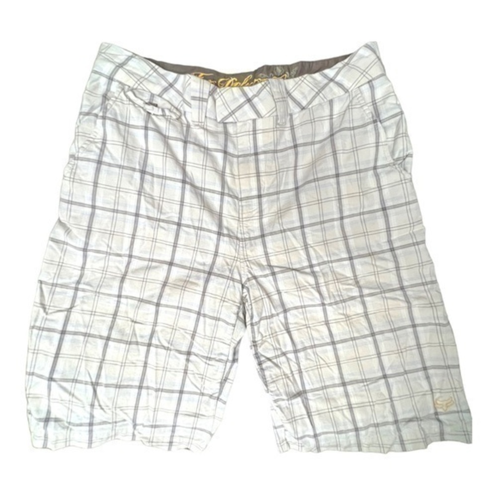 Fox Racing Flat Front Plaid Shorts - Fox Deluxe, 33